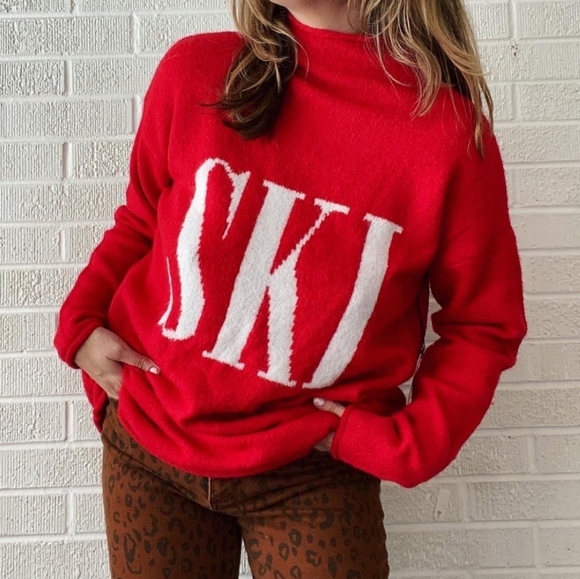 Cupcakes & cashmere sweater ski red white - Picture 3 of 5